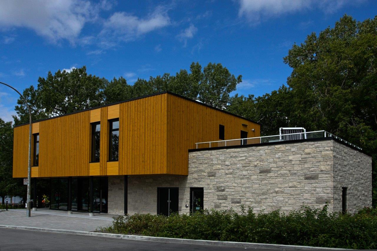 Adair Limestone on Net Zero Pavillion